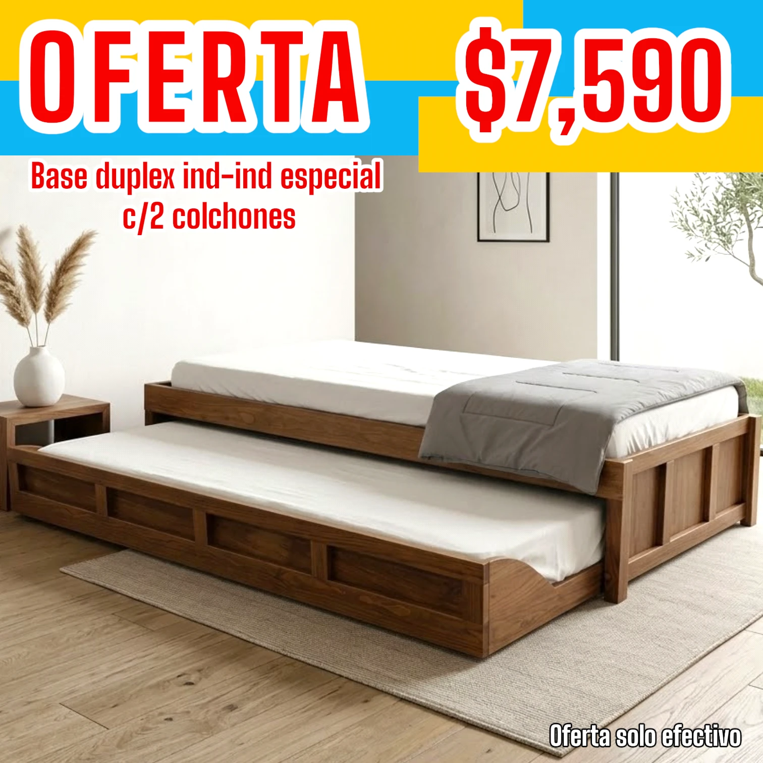 Duplex especial ind-ind especial con 2 colchones